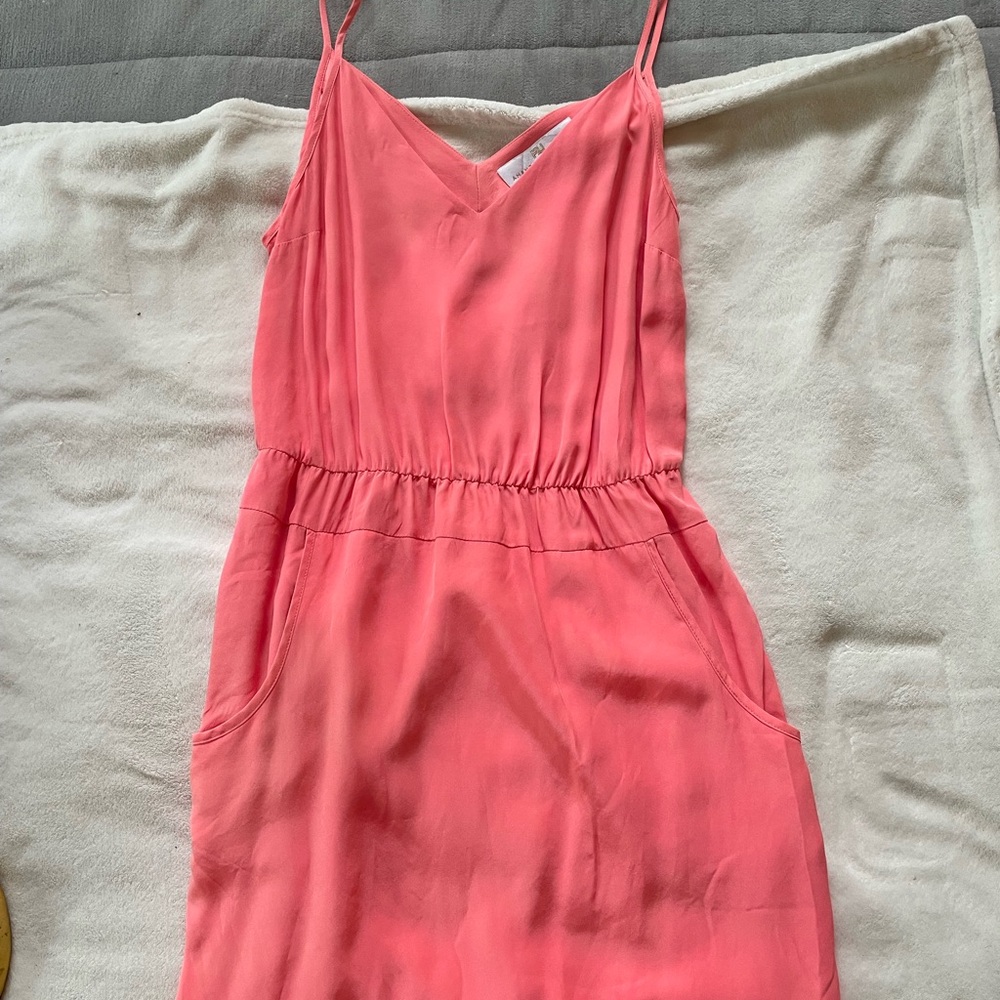 Coral Pink Sleeveless Dress